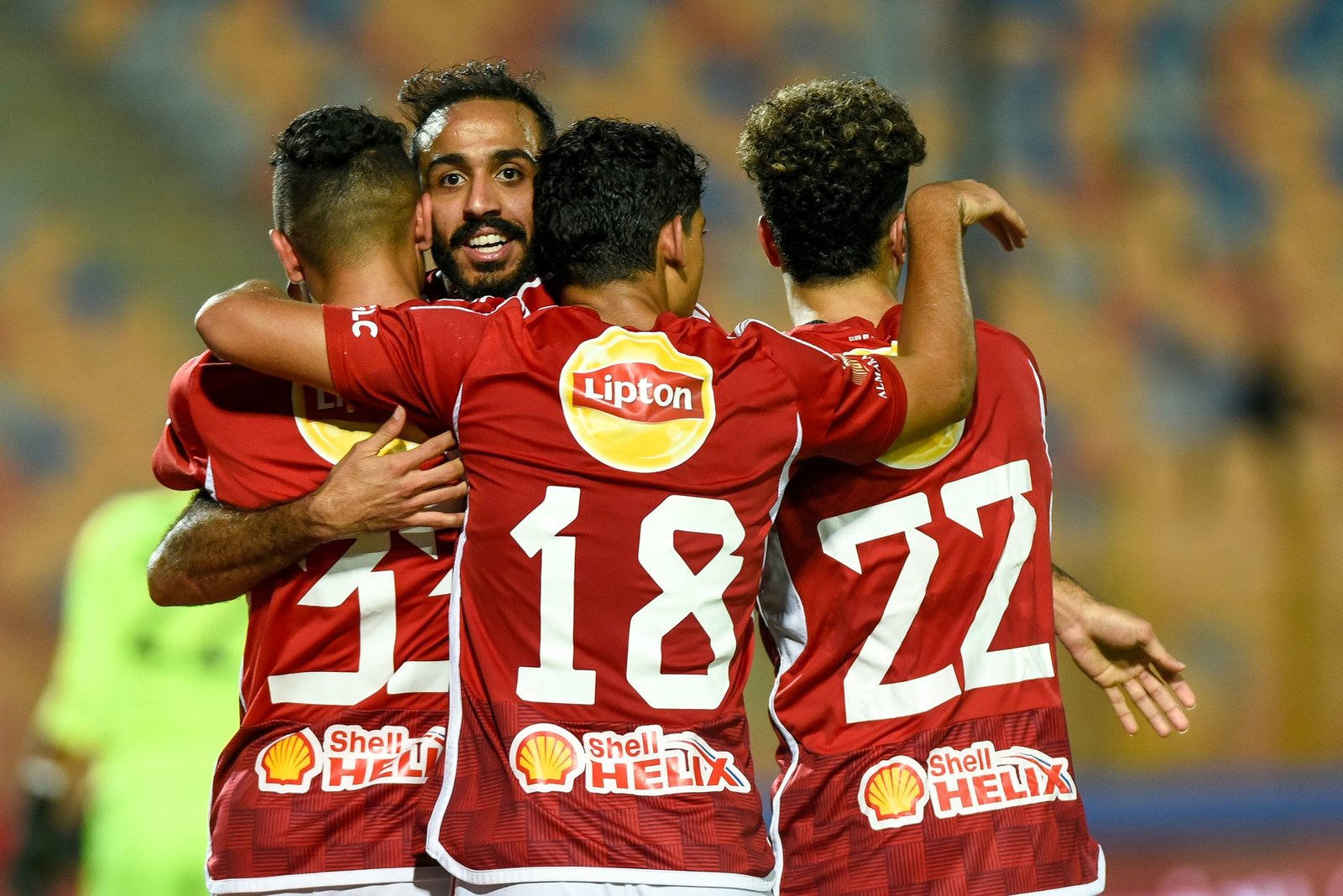 Al Ahly players celebrate their win. PHOTO/Ahly