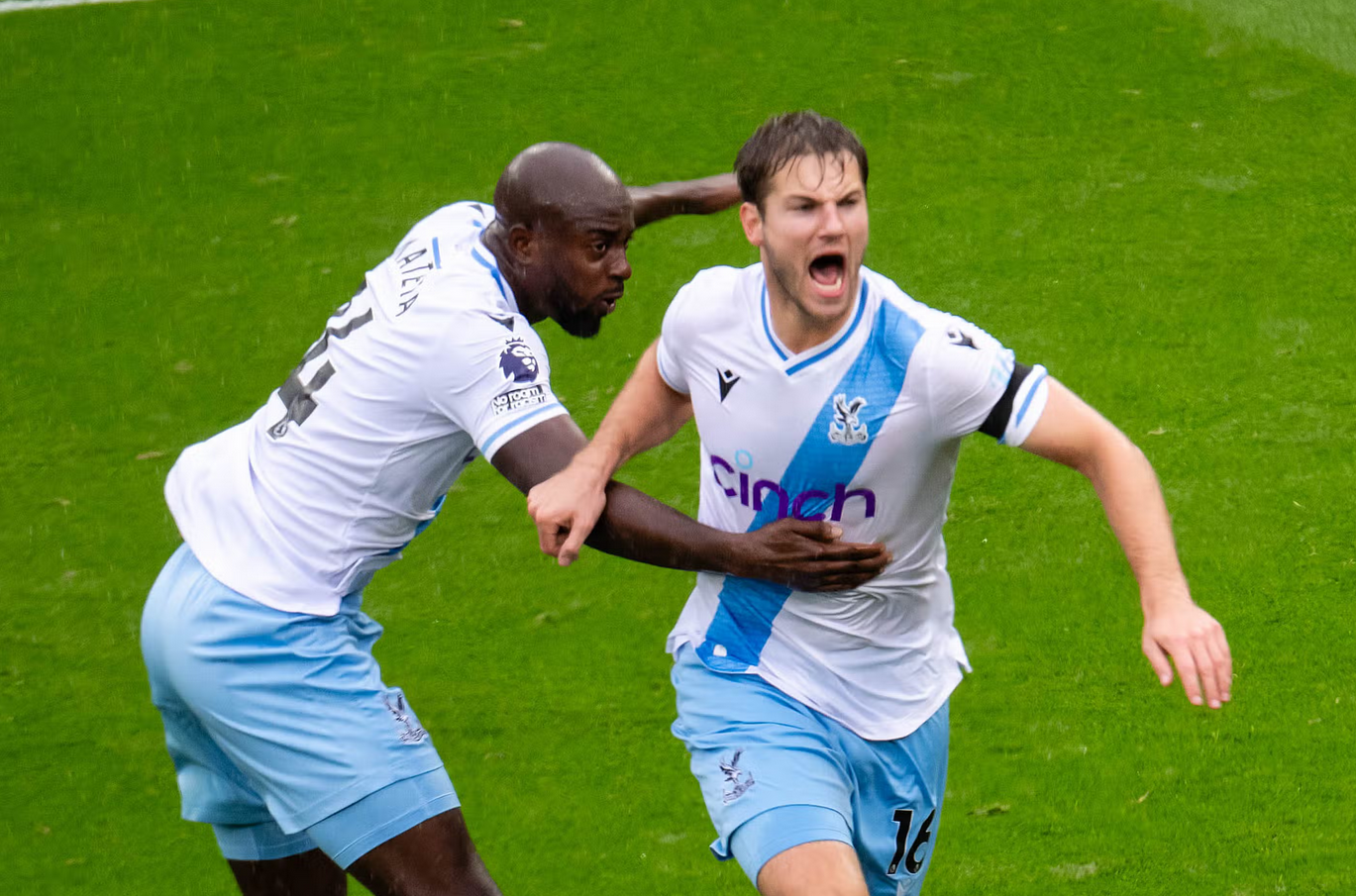 Andersen celebrates after scoring