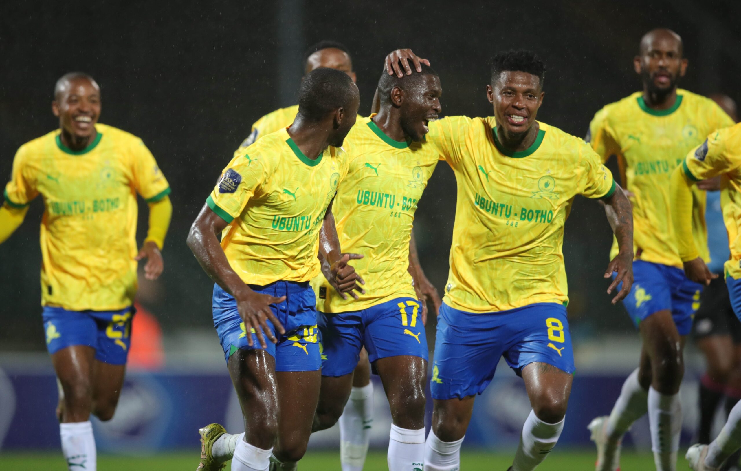 Mamelodi Sundowns celebrate their win over Stellenbosch. PHOTO.Sundowns