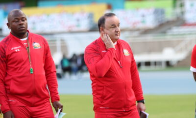 Harambee Stars head coach Engin Firat during a training session at Kasarani