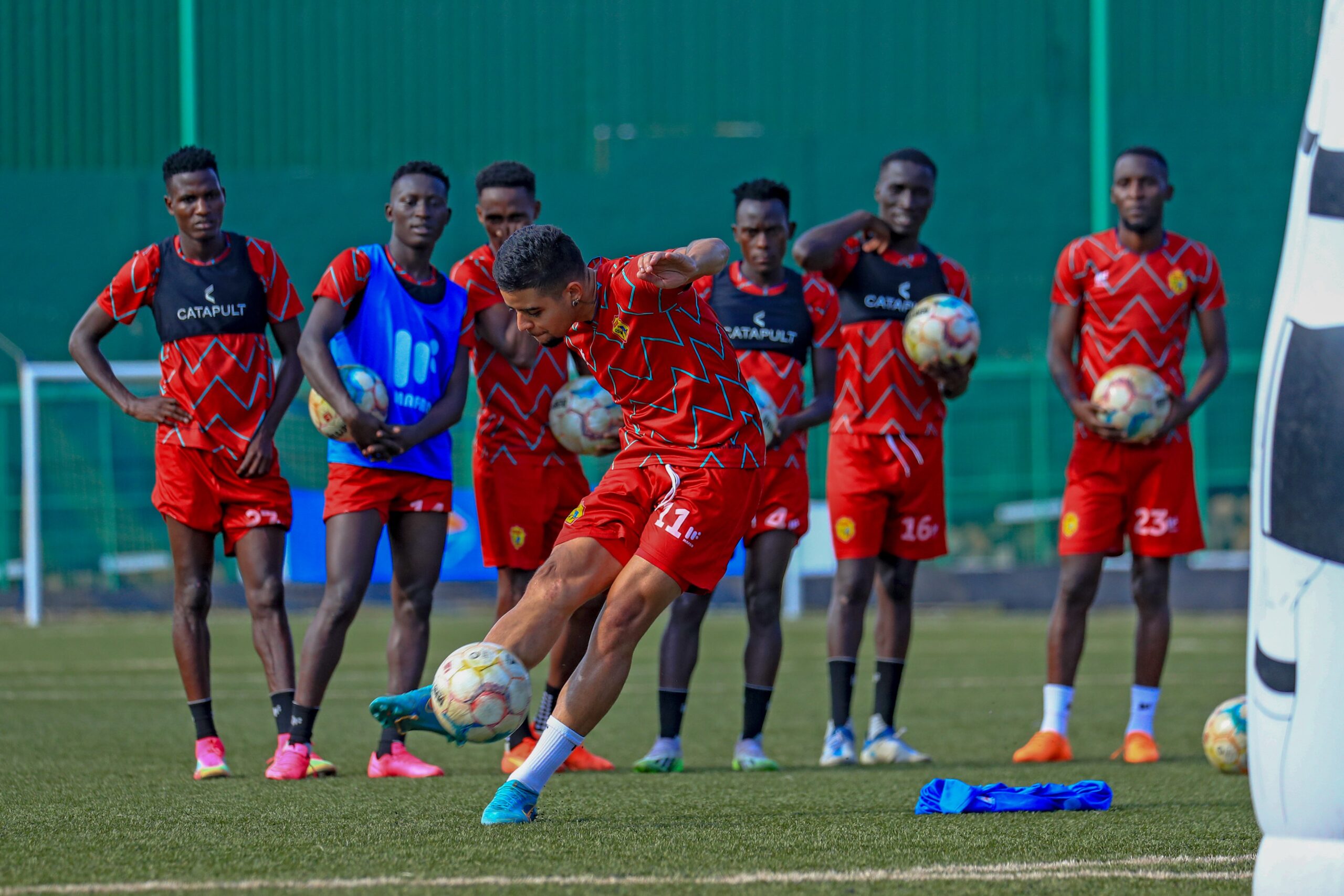 KCCA FC players during a training session. PHOTO/KCCA