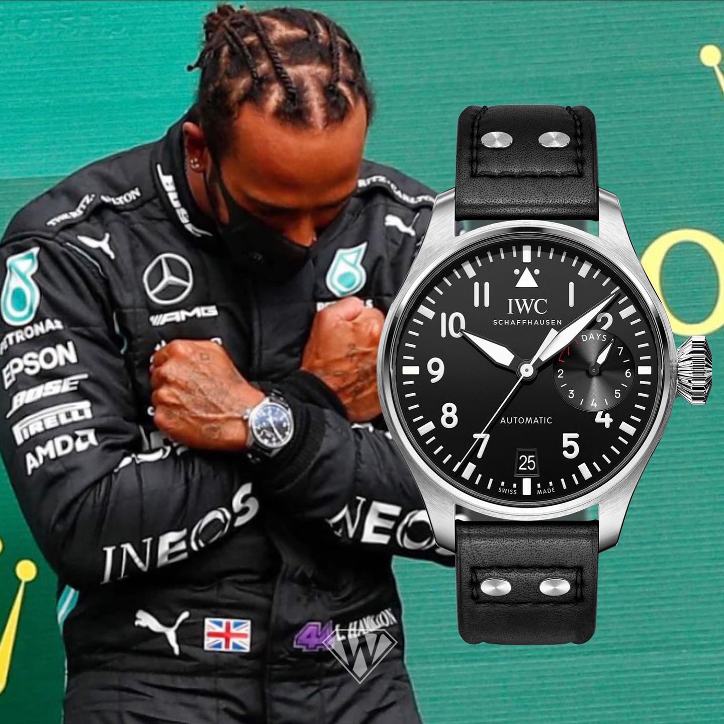 Lewis Hamilton IWC watch. 