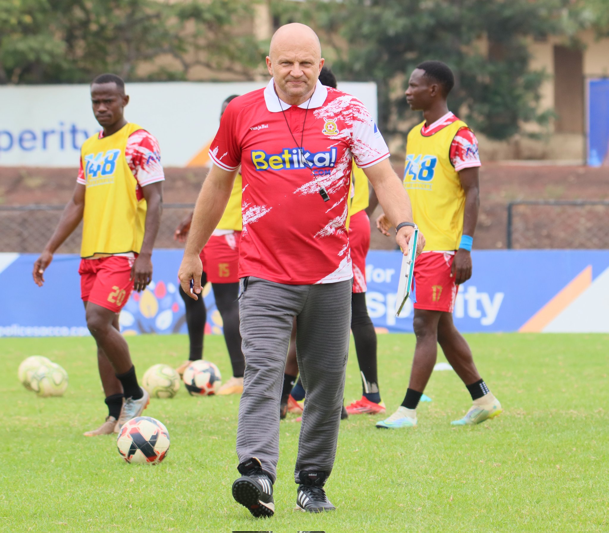 New Police FC head coach Zdravko Logarusic during a training session. PHOTO/Police FC