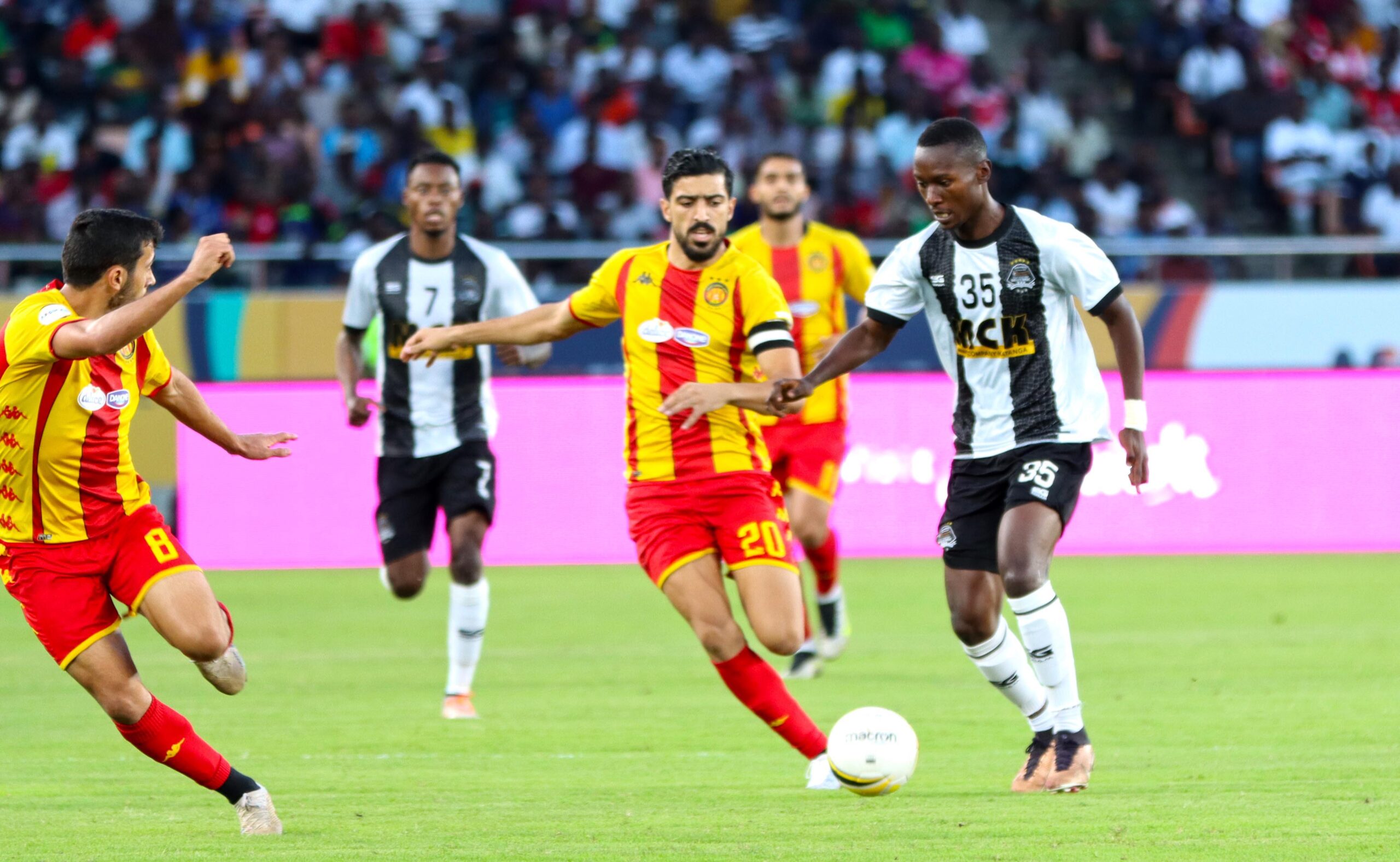 Action between TP Mazembe and Esperance in the first leg