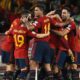 Spain celebrate beating Scotland Eurosport