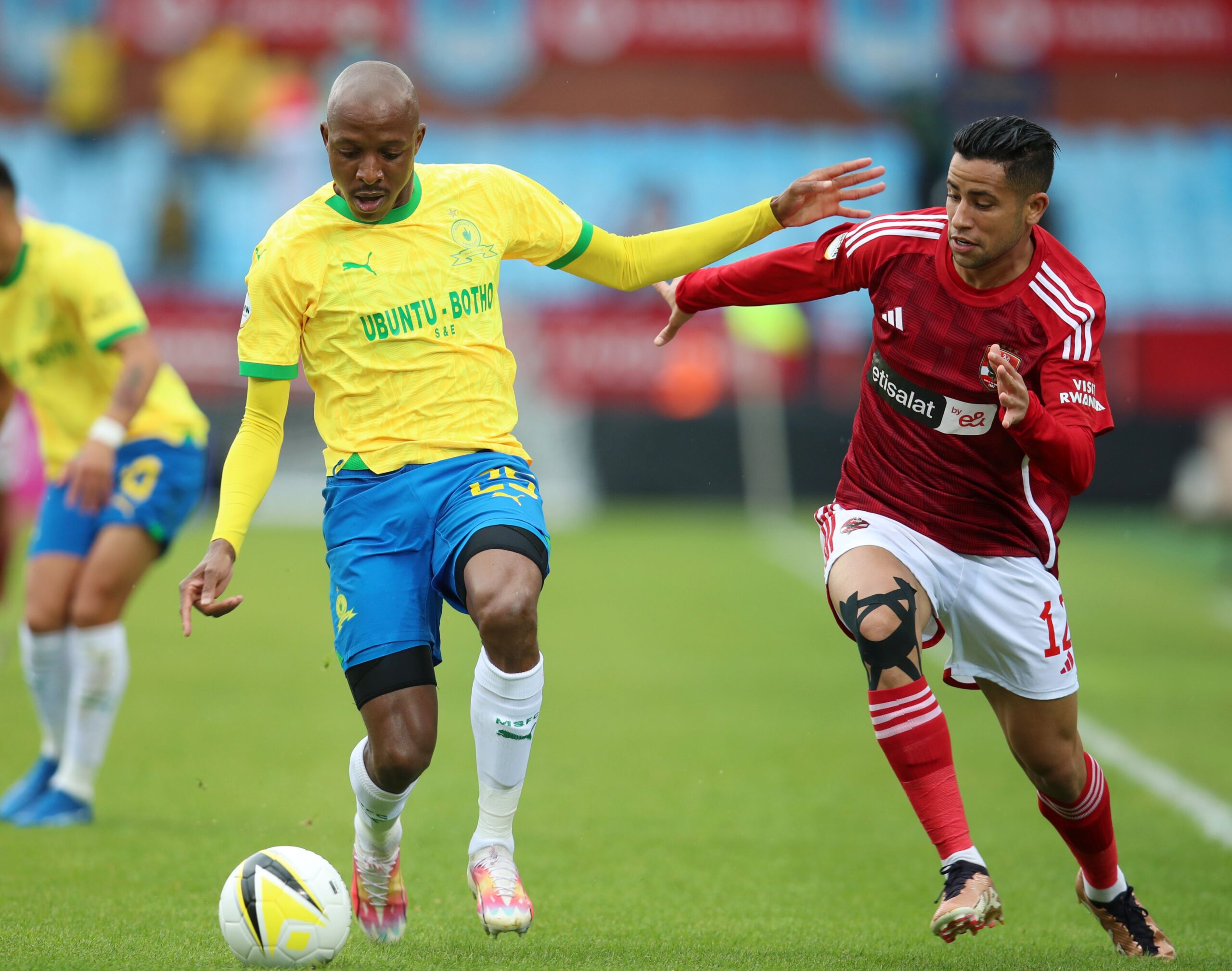 Action between Mamelodi Sundowns and Al Ahly. PHOTO/Mamelodi Sundowns/Twitter  