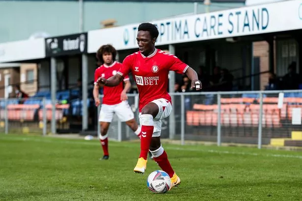 Vincent Harper in action for Exeter City