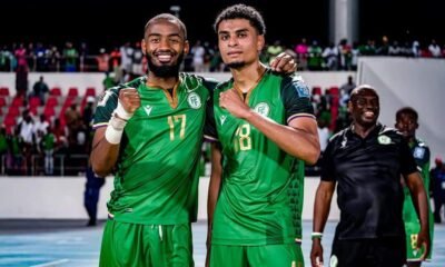Comoros celebrate their win over Ghana