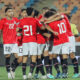 Egypt players celebrate Mo Salah's goals. PHOTO/EFA