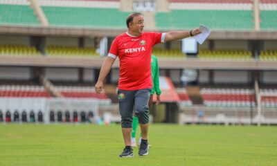 Harambee Stars head coach Engin Firat during a training session in Nairobi.