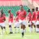 Harambee Starlets during a training session at Nyayo Stadium.