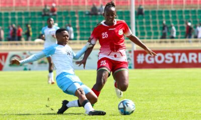 Harambee Starlets forward Elizabeth Wambui in action against Botswana