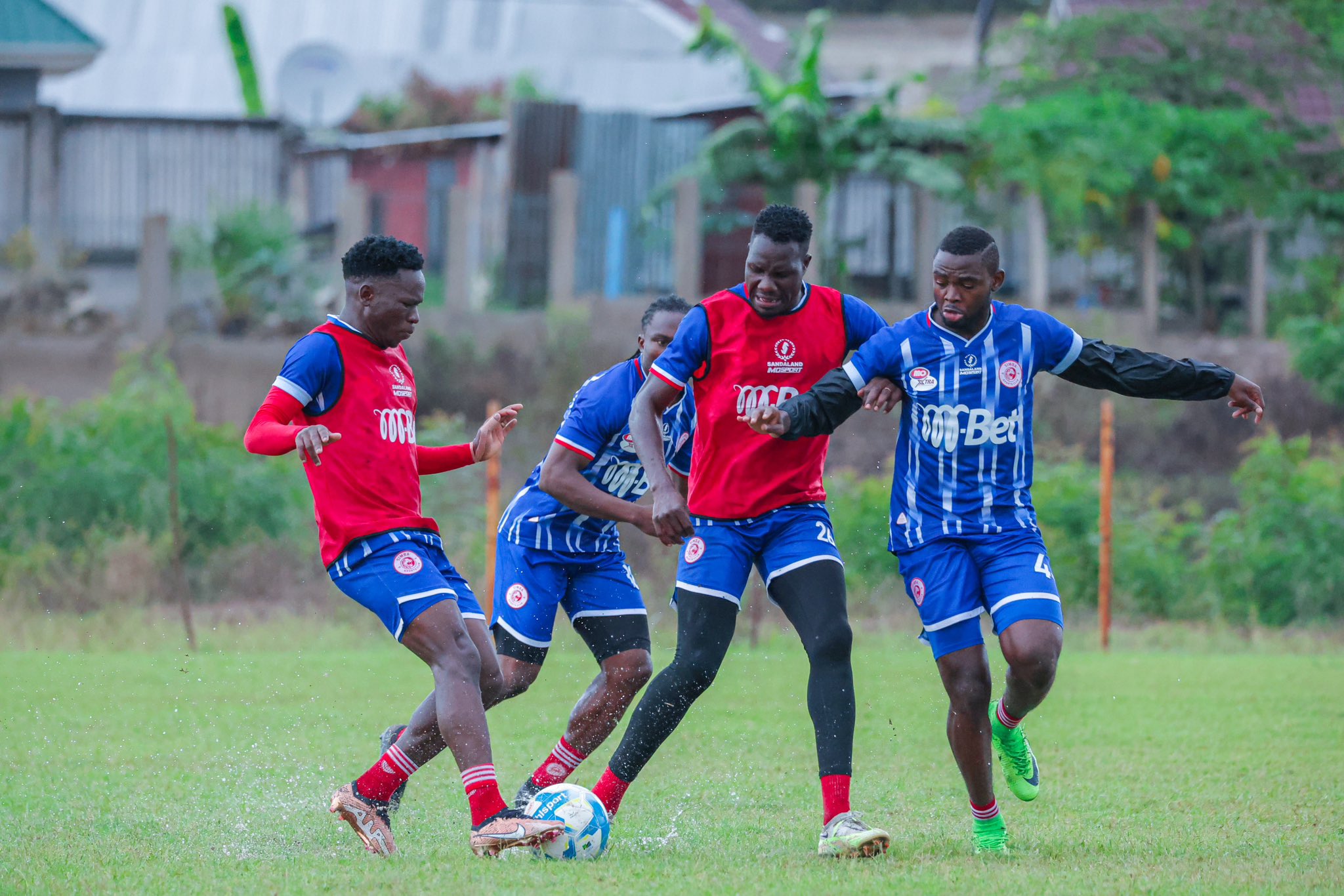 Simba players training before the Kariakoo Derby.
