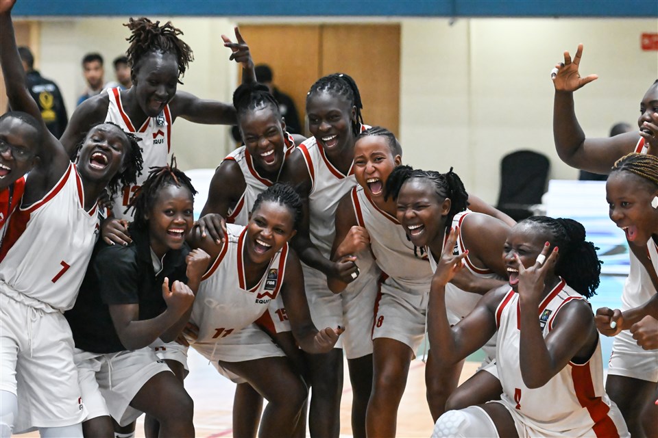 Equity Hawks celebrate their won over Cameroon's Overdose. PHOTO/FIBA