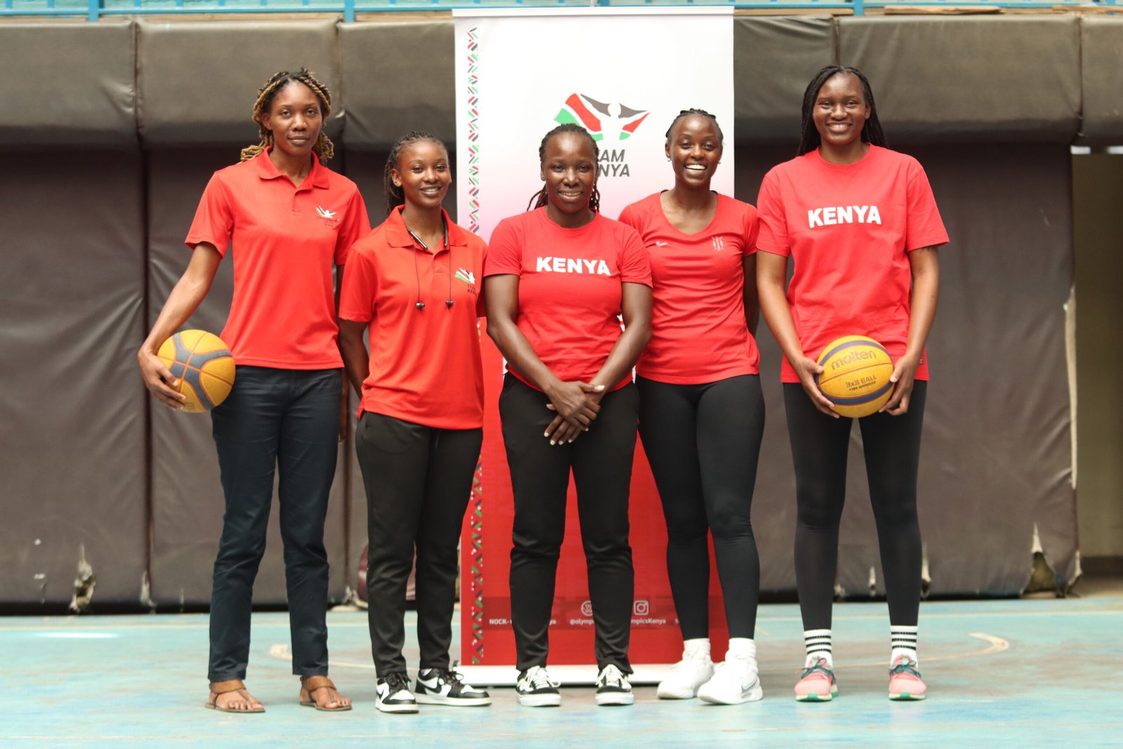 Kenya's 3x3 women's basketball team 
