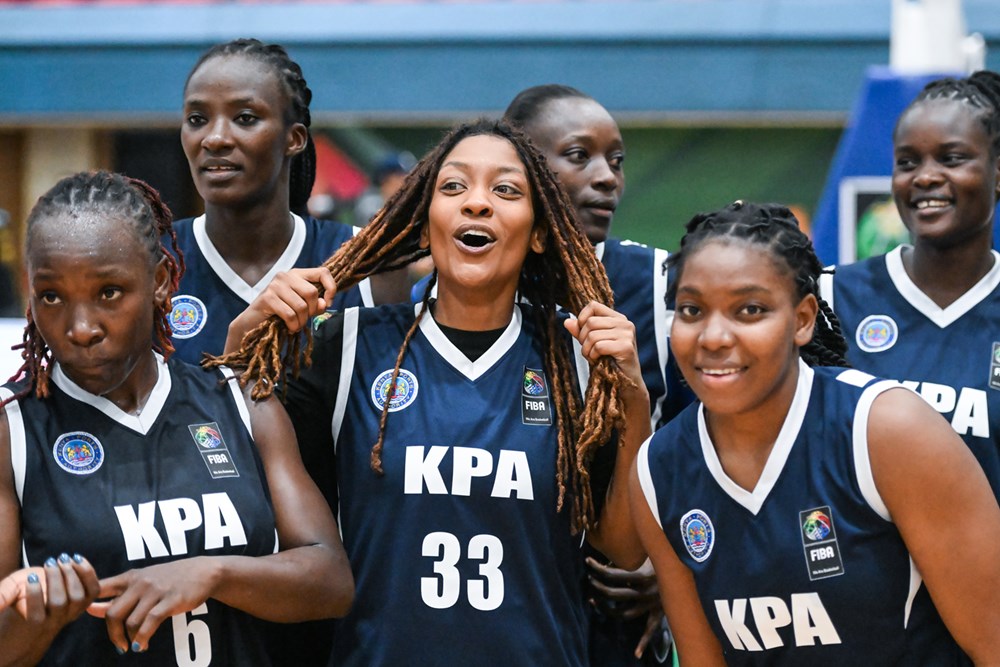 KPA Players celebrate their won over Equity Hawks. PHOTO/FIBA