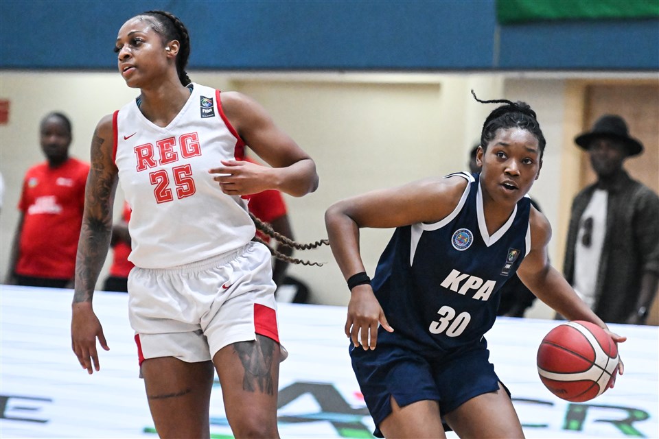REG's Destiny Philoxy in action against KPA's Victoria Reynolds. PHOTO/NBA