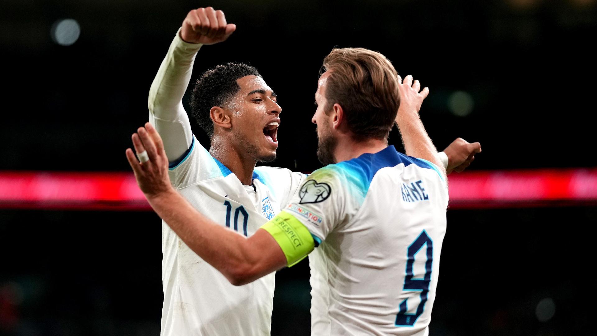 Jude Bellingham together with Harry Kane.