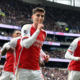 Kai Havertz celebrates scoring against North London rivals Tottenham.