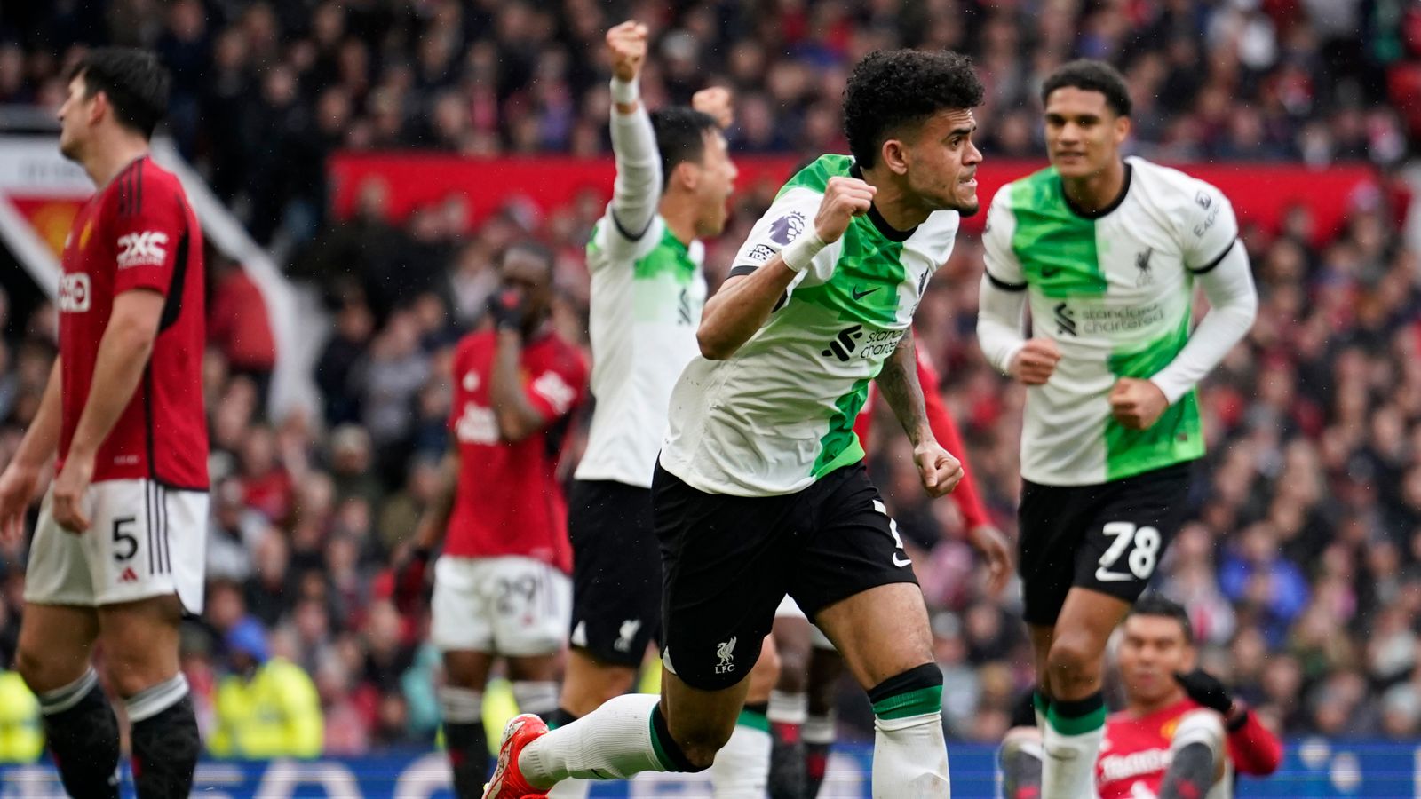 Luiz Diaz opened the scoring in the first half for Liverpool.