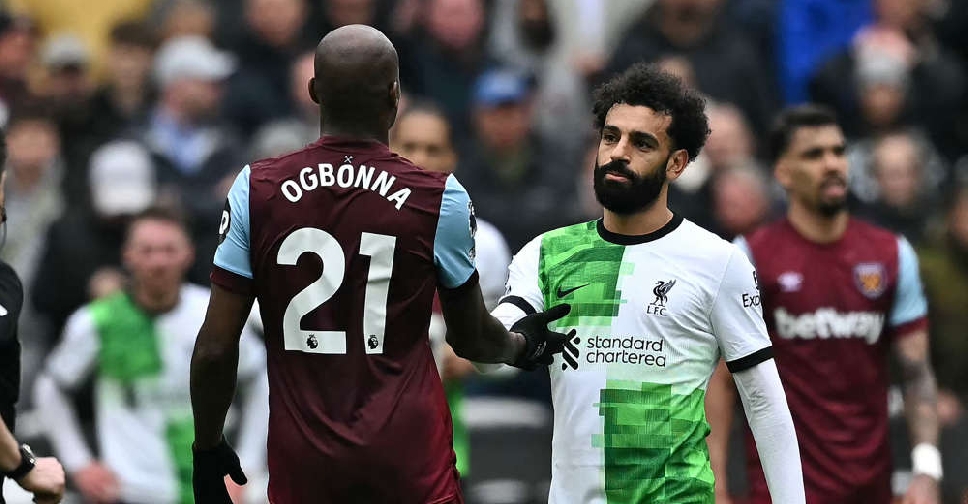 Mo Salah with Ogbonna after the game.