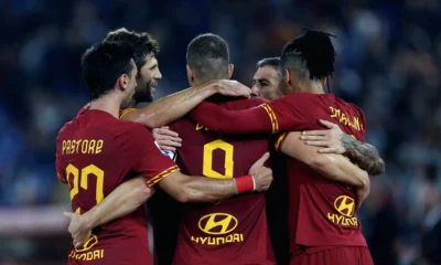 Ten man Roma beat AC Milan in the Europa League.
