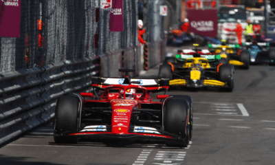 Charles Leclerc leading the pack at the Monaco Grand Prix Photo F1