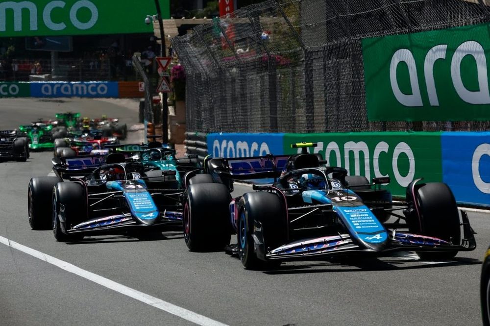 Esteban Ocon and Gasly of Alpine at the Monaco Grand Prix