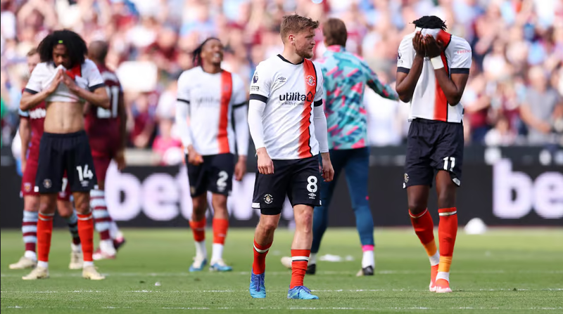 Luton FC have been relegated after losing to Fulham.